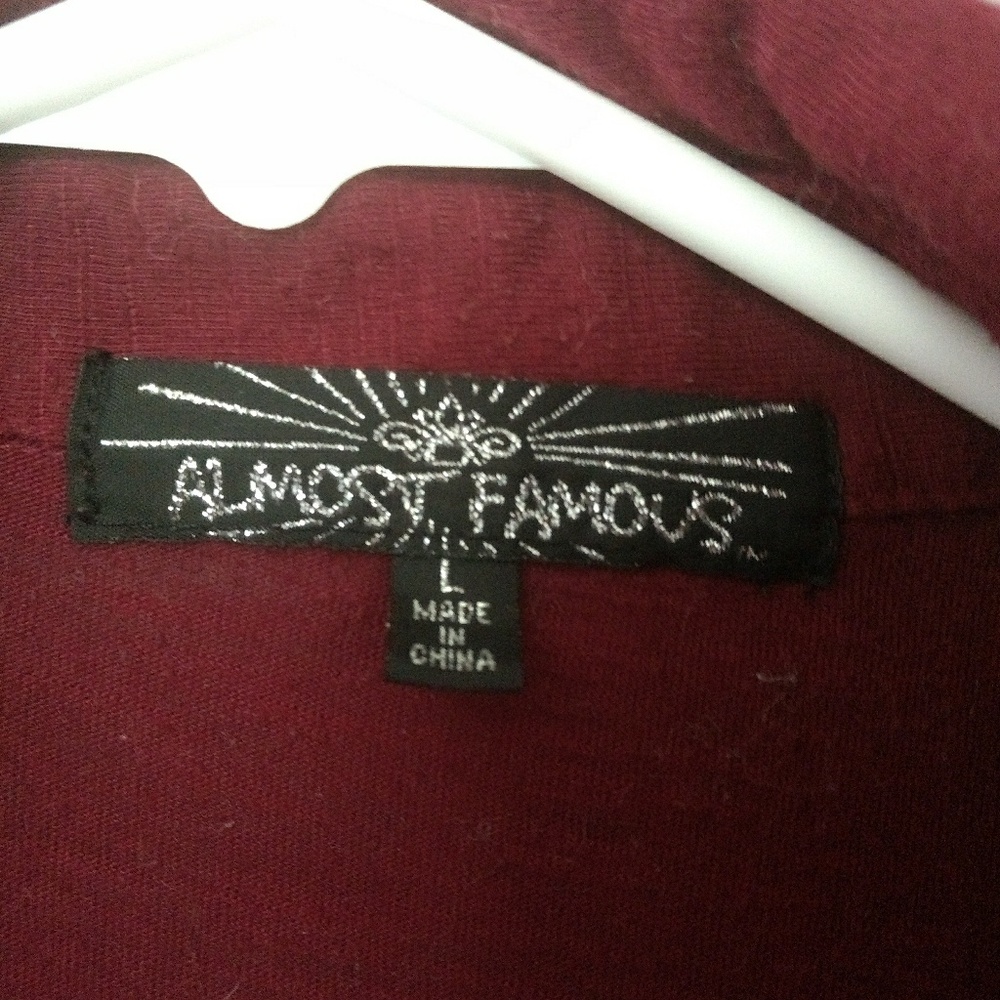 Red Button Up - Picture 2 of 2